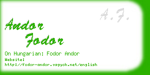 andor fodor business card